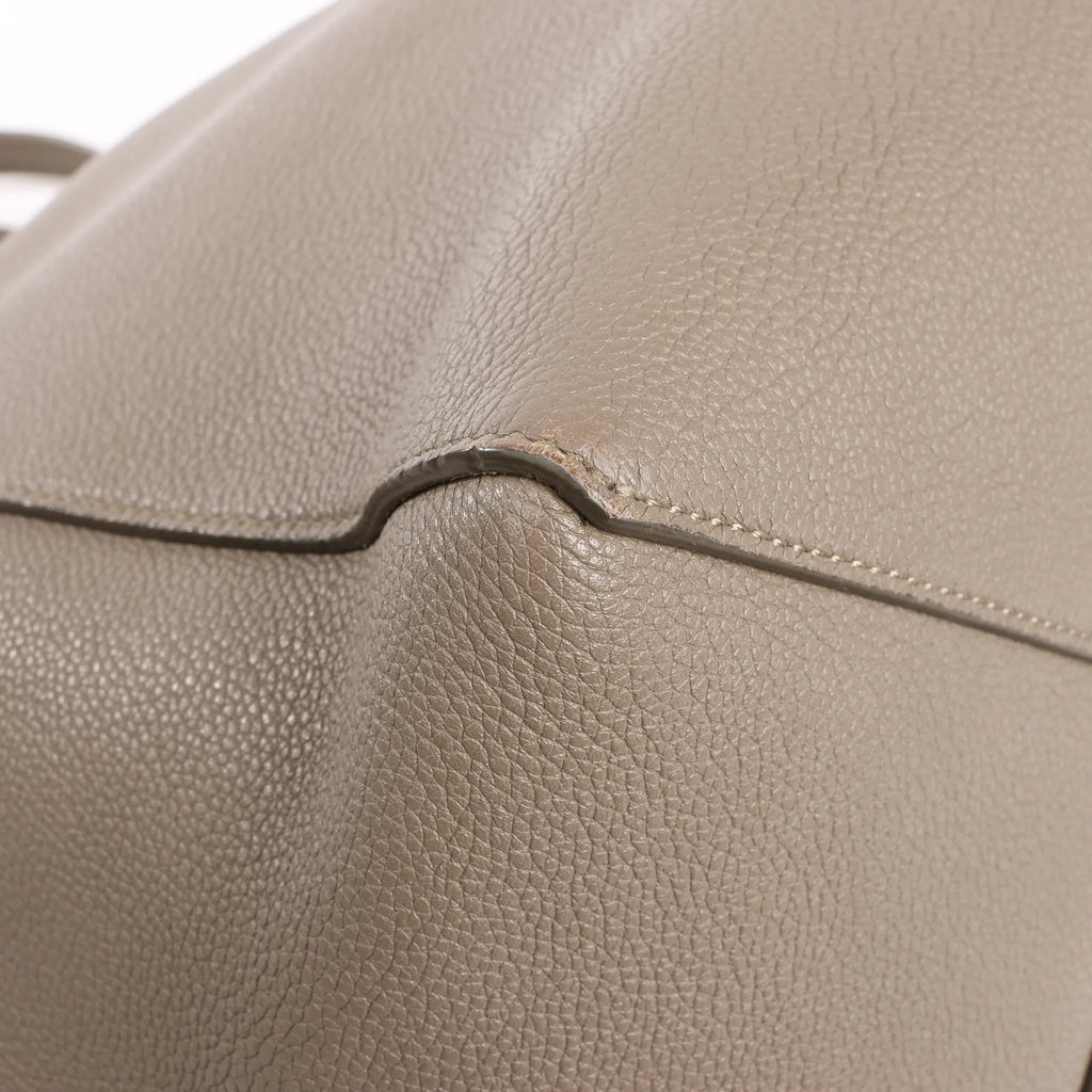 Celine Cabas Phantom Small Leather Shoulder Bag in Taupe