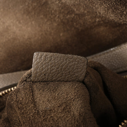 Celine Cabas Phantom Small Leather Shoulder Bag in Taupe