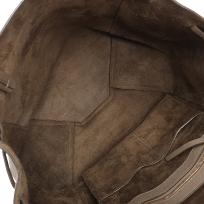 Celine Cabas Phantom Small Leather Shoulder Bag in Taupe