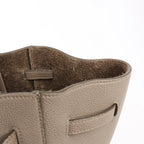 Celine Cabas Phantom Small Leather Shoulder Bag in Taupe