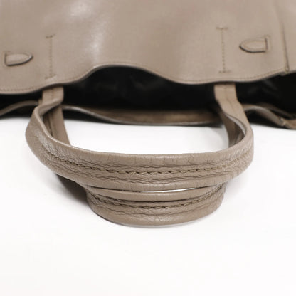 Celine Cabas Phantom Small Leather Shoulder Bag in Taupe