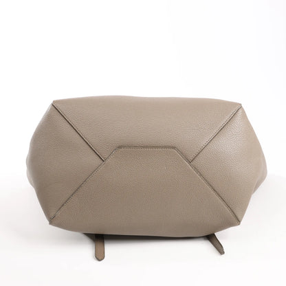 Celine Cabas Phantom Small Leather Shoulder Bag in Taupe