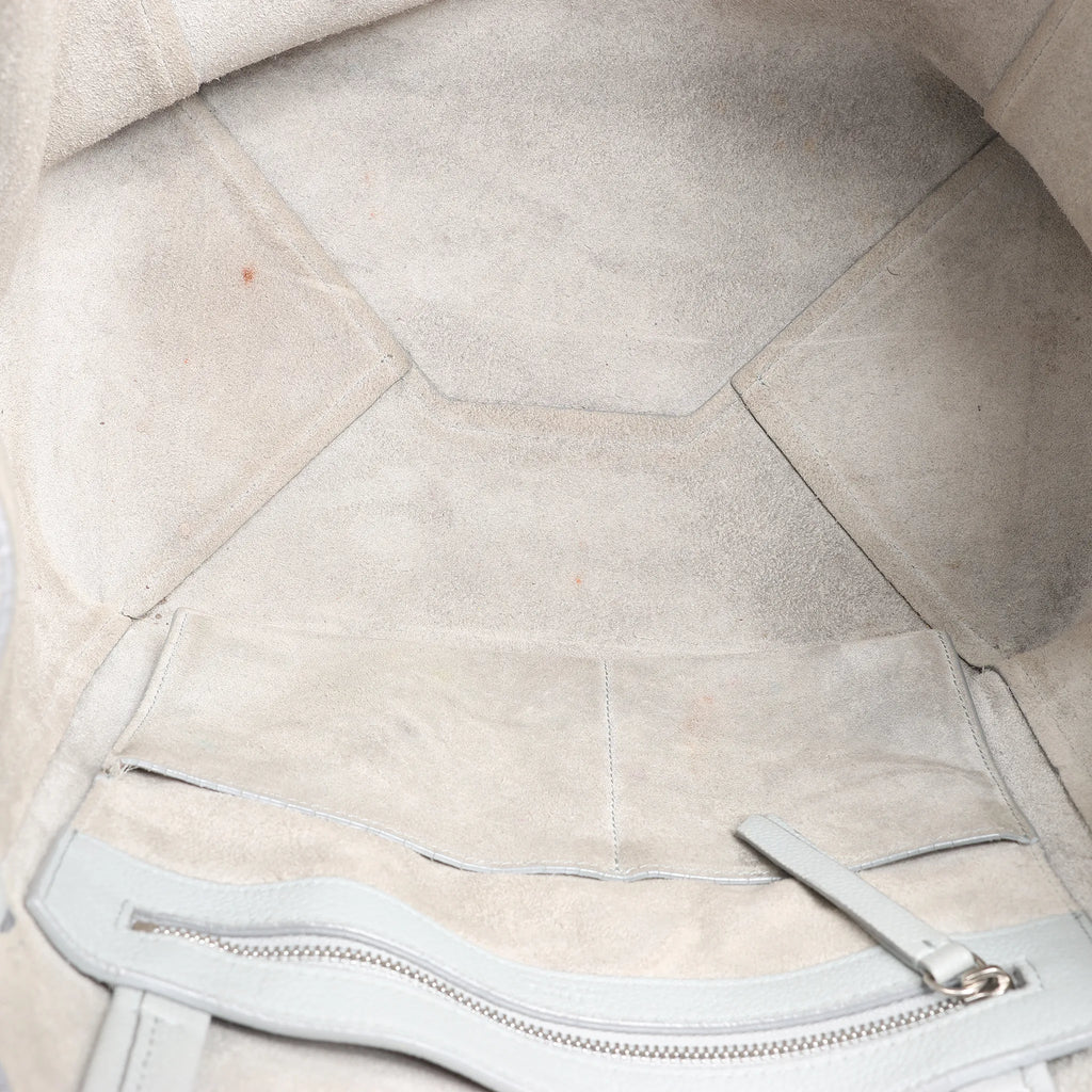 Celine Cabas Phantom Small Leather Shoulder Bag in Gray