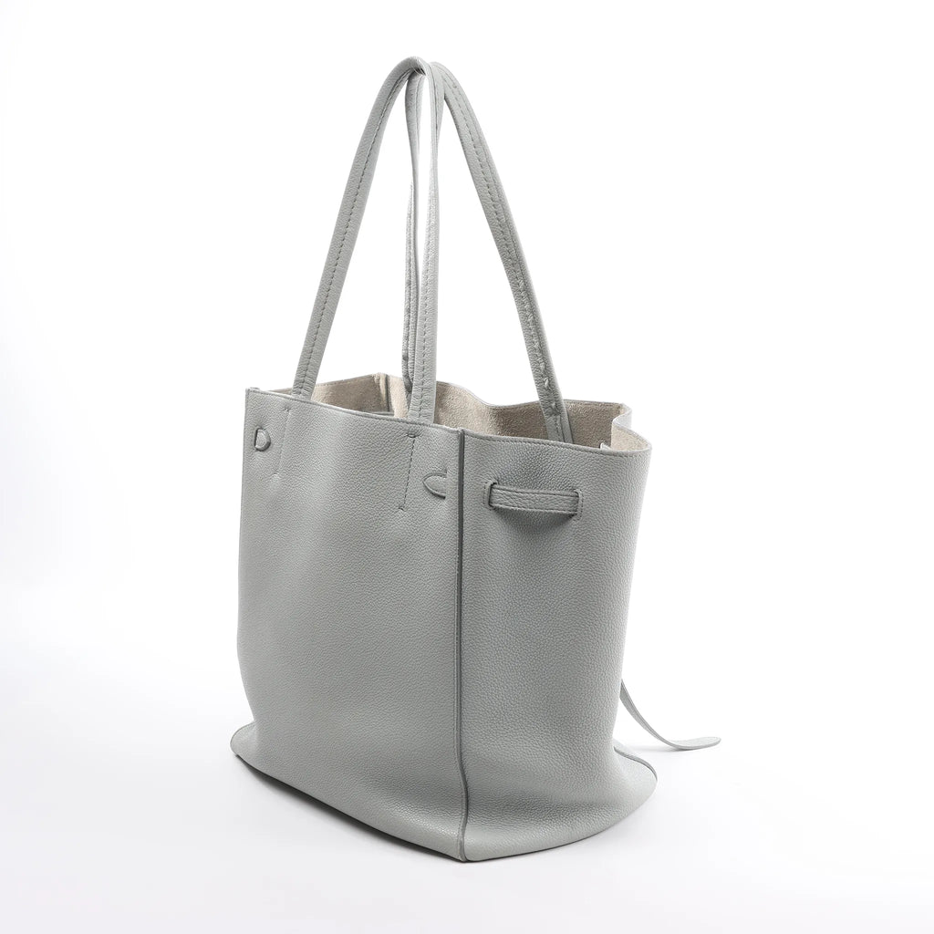 Celine Cabas Phantom Small Leather Shoulder Bag in Gray