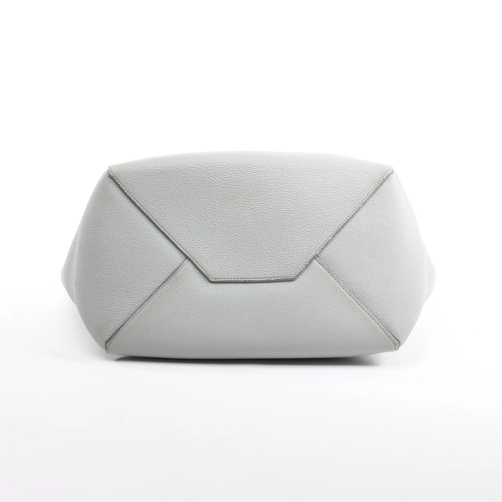 Celine Cabas Phantom Small Leather Shoulder Bag in Gray