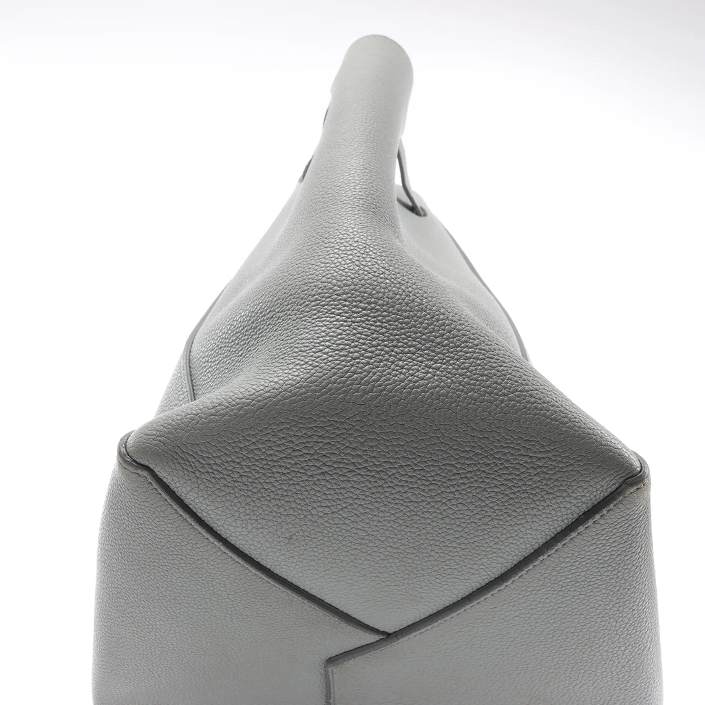 Celine Cabas Phantom Small Leather Shoulder Bag in Gray