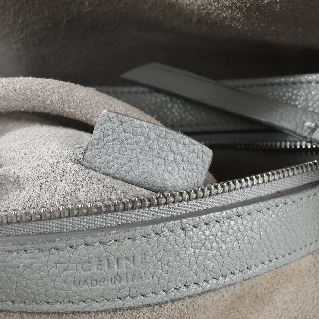Celine Cabas Phantom Small Leather Shoulder Bag in Gray