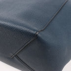 Celine Cabas Phantom Small Leather Shoulder Bag in Navy Blue