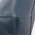 Celine Cabas Phantom Small Leather Shoulder Bag in Navy Blue