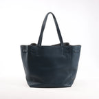 Celine Cabas Phantom Small Leather Shoulder Bag in Navy Blue