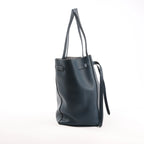 Celine Cabas Phantom Small Leather Shoulder Bag in Navy Blue