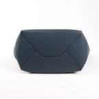 Celine Cabas Phantom Small Leather Shoulder Bag in Navy Blue