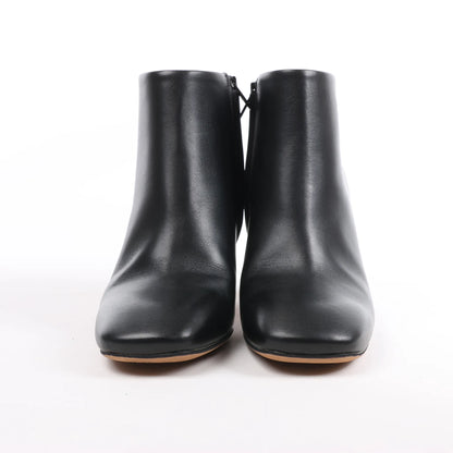 Celine Phoebe Leather x Metal Heel Ankle Boots in Black, Size 38 EU