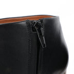 Celine Phoebe Leather x Metal Heel Ankle Boots in Black, Size 38 EU