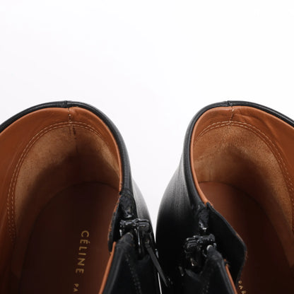 Celine Phoebe Ankle Boots aus Leder mit Metallabsatz in Schwarz, Größe 38 EU