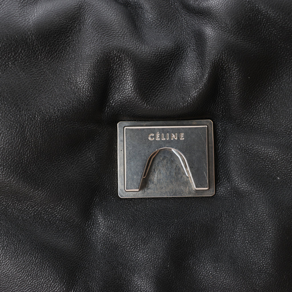 Celine Pillow Leather Handbag in Black