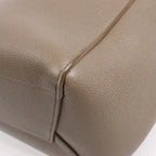 CELINE Seau Sangle Bucket Leather Shoulder Bag in Greige