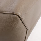 CELINE Seau Sangle Bucket Leather Shoulder Bag in Greige