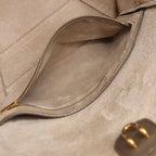 CELINE Seau Sangle Bucket Leather Shoulder Bag in Greige