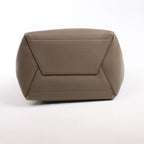 CELINE Seau Sangle Bucket Leather Shoulder Bag in Greige