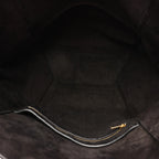 CELINE Seau Sangle Bucket Leather Shoulder Bag in Black