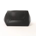 CELINE Seau Sangle Bucket Leather Shoulder Bag in Black
