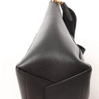 CELINE Seau Sangle Bucket Leather Shoulder Bag in Black