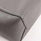 CELINE Seau Sangle Bucket Leather Shoulder Bag in Gray