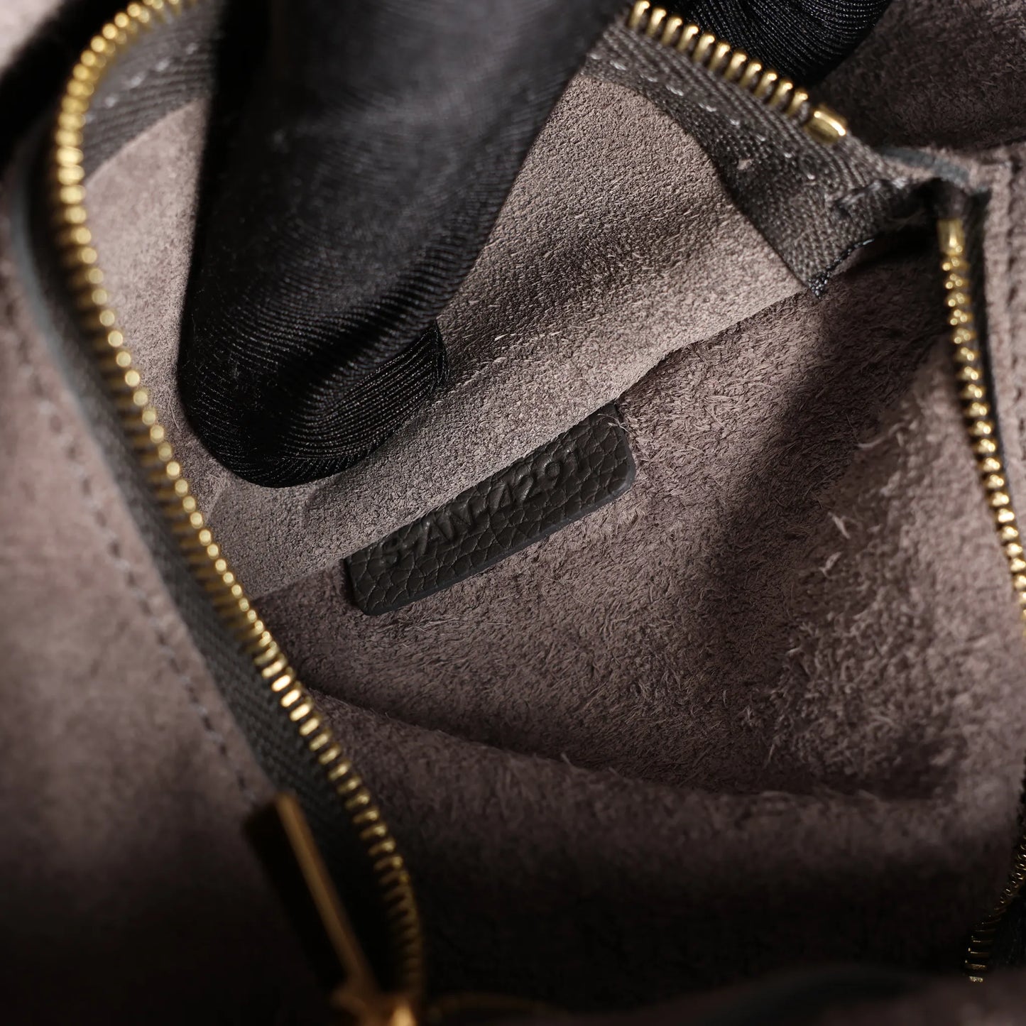 CELINE Seau Sangle Bucket Leather Shoulder Bag in Gray