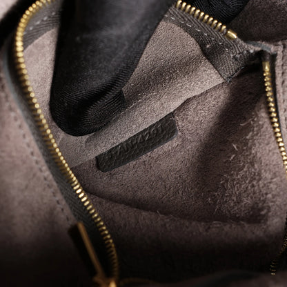 CELINE Seau Sangle Bucket Leather Shoulder Bag in Gray