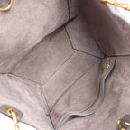 CELINE Seau Sangle Bucket Leather Shoulder Bag in Gray
