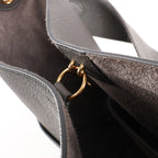 CELINE Seau Sangle Bucket Leather Shoulder Bag in Gray