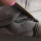 CELINE Seau Sangle Bucket Leather Shoulder Bag in Gray