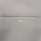 CELINE Seau Sangle Bucket Leather Shoulder Bag in Gray