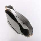 CELINE Seau Sangle Bucket Leather Shoulder Bag in Gray