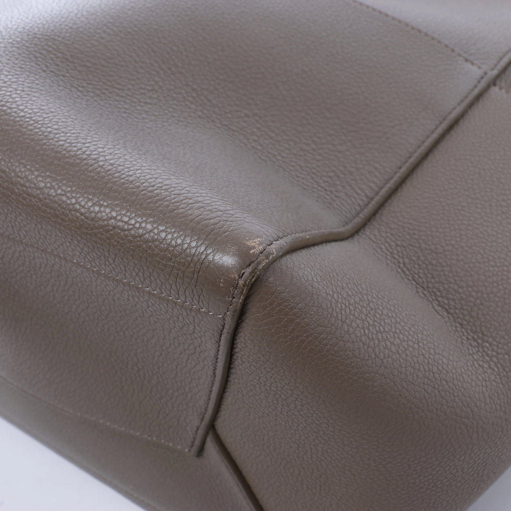 Celine Sangle Bucket Leather Shoulder Bag in Gray