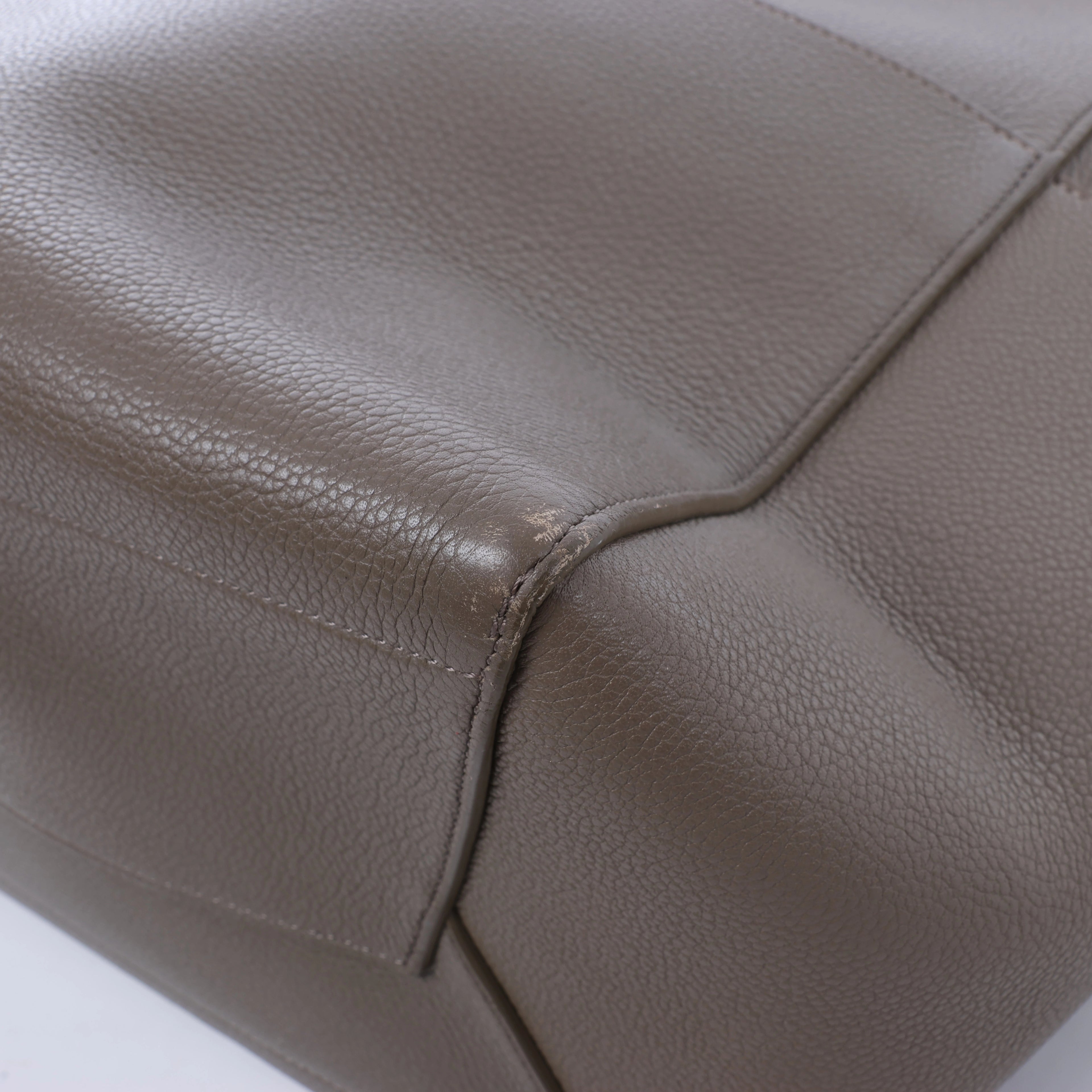 Celine Sangle Bucket Leather Shoulder Bag in Gray