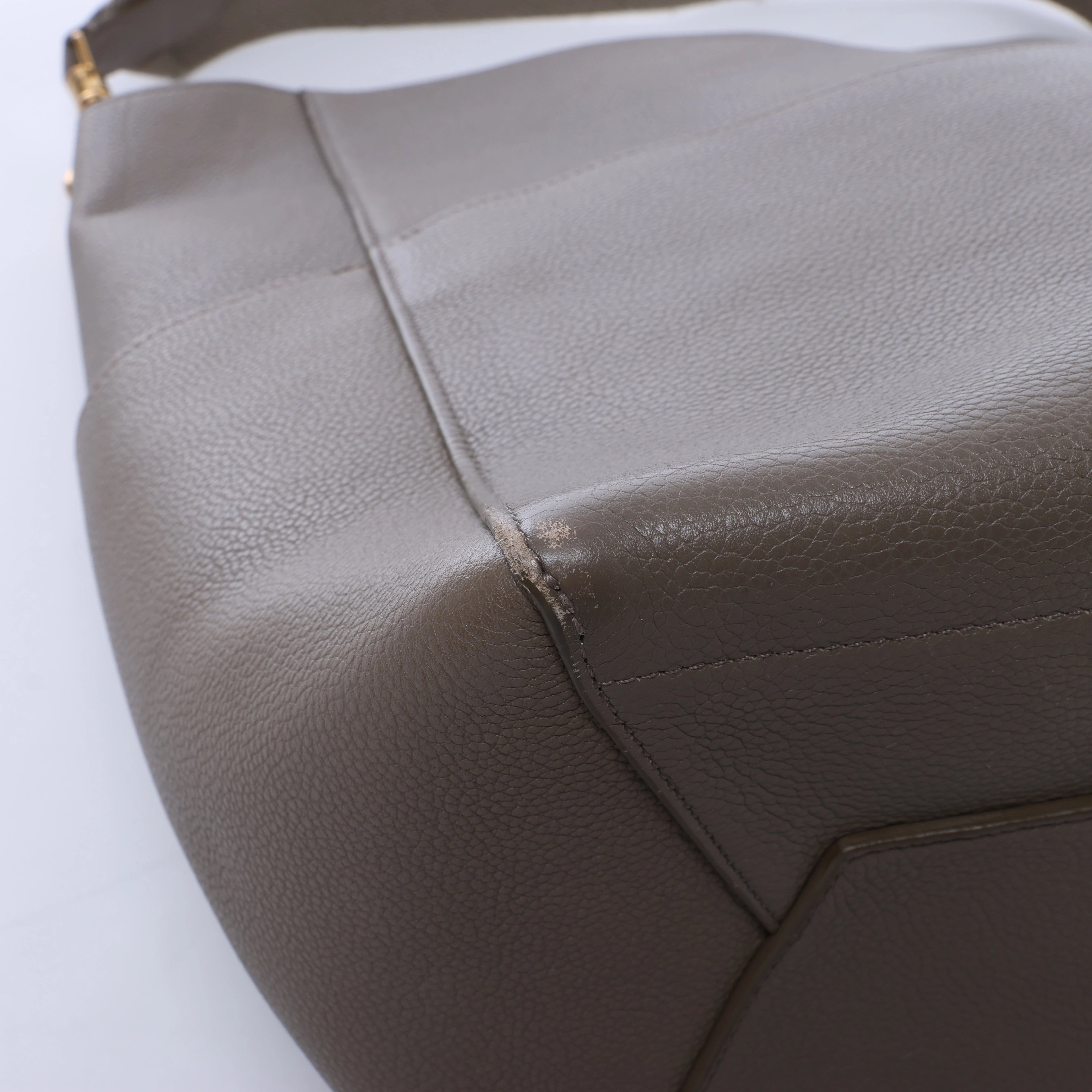 Celine Sangle Bucket Leather Shoulder Bag in Gray