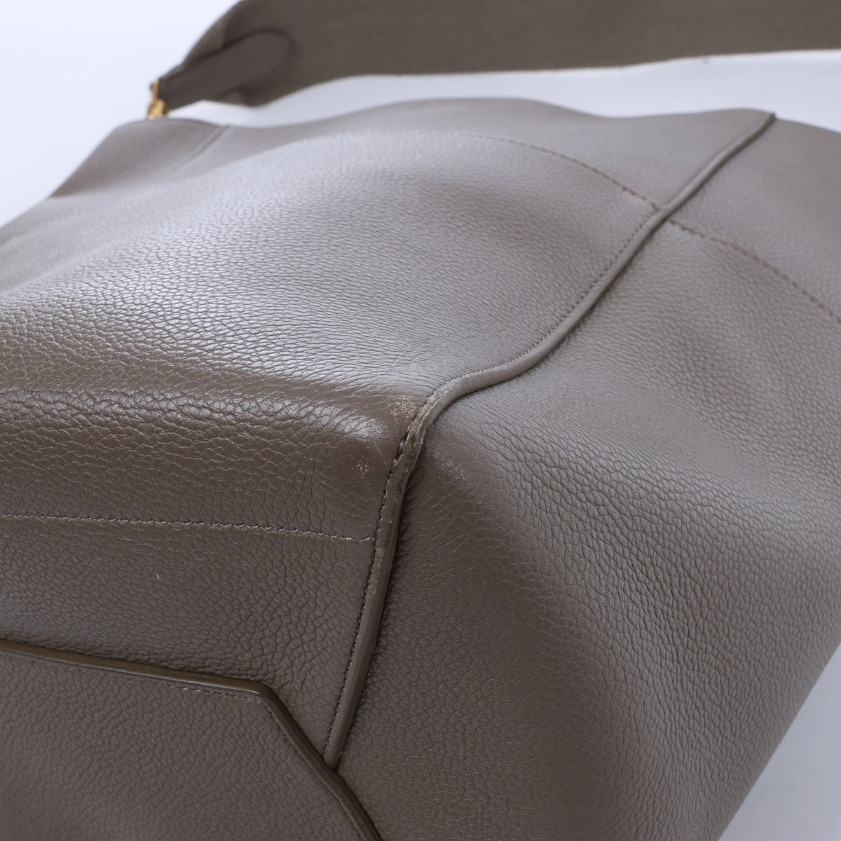Celine Sangle Bucket Leather Shoulder Bag in Gray