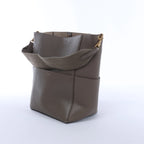 Celine Sangle Bucket Leather Shoulder Bag in Gray