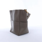Celine Sangle Bucket Leather Shoulder Bag in Gray