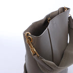 Celine Sangle Bucket Leather Shoulder Bag in Gray