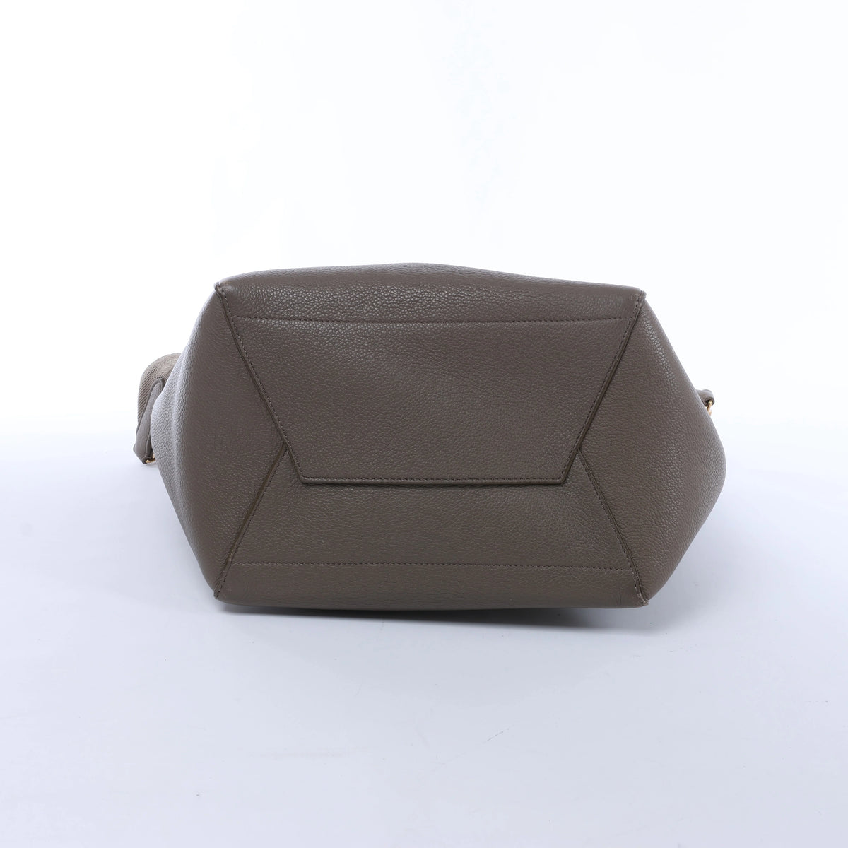 Celine Sangle Bucket Leather Shoulder Bag in Gray