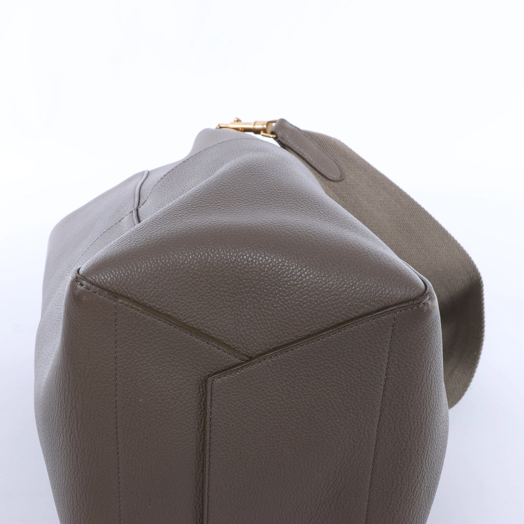 Celine Sangle Bucket Leather Shoulder Bag in Gray