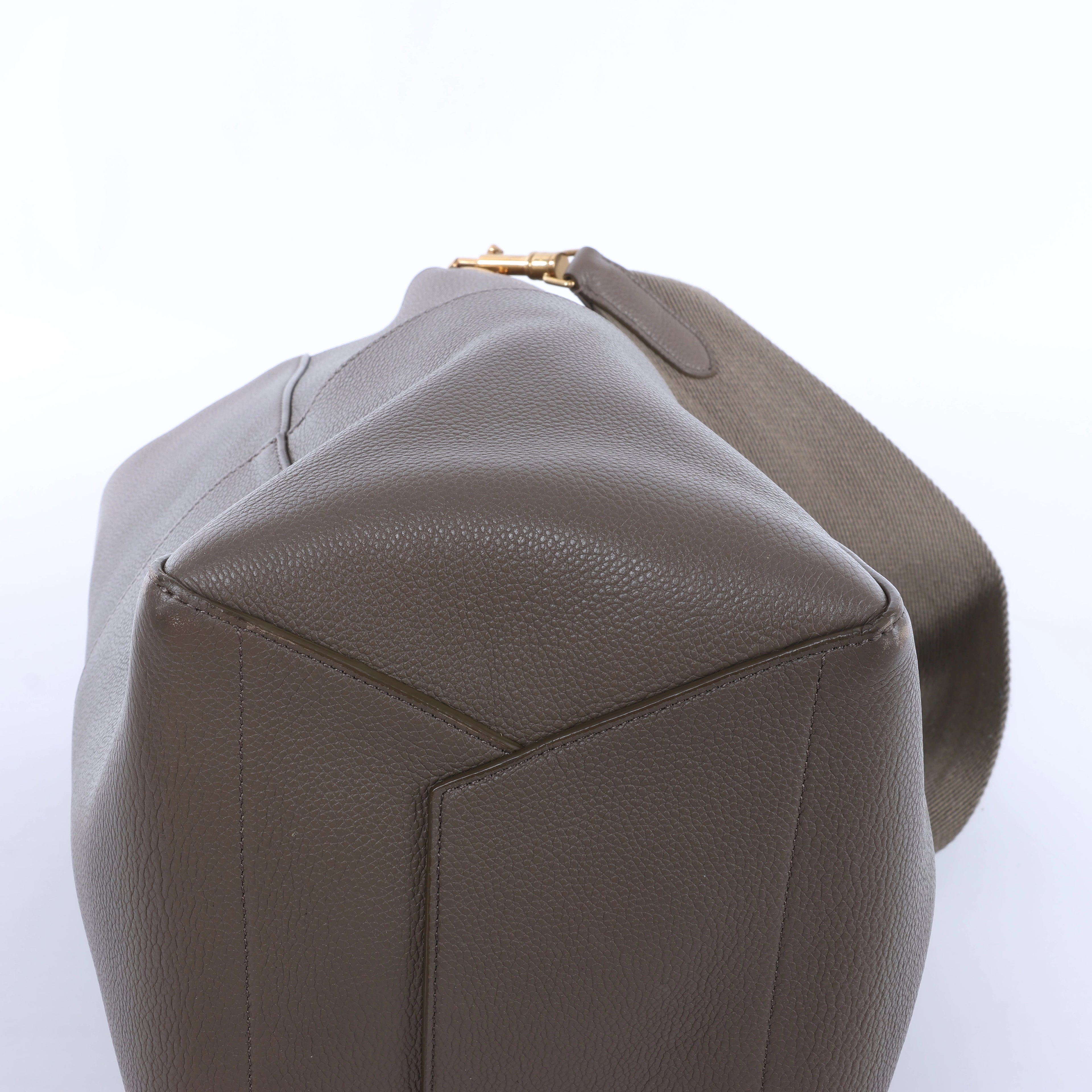 Celine Sangle Bucket Leather Shoulder Bag in Gray