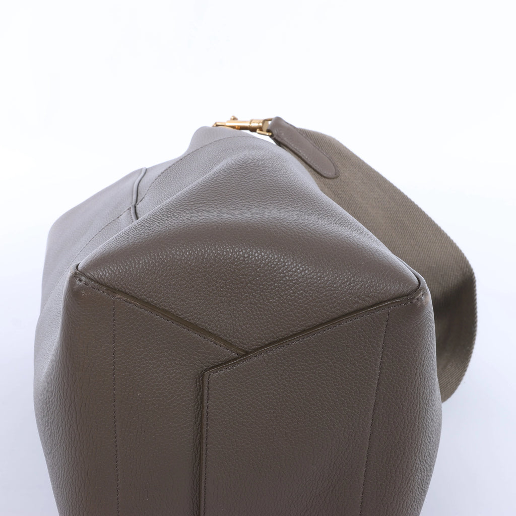 Celine Sangle Bucket Leather Shoulder Bag in Gray