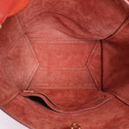 CELINE Seau Sangle Bucket Leather Shoulder Bag in Red