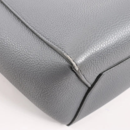 CELINE Seau Sangle Bucket Mini Leather Shoulder Bag in Gray