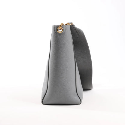 CELINE Seau Sangle Bucket Mini Leather Shoulder Bag in Gray