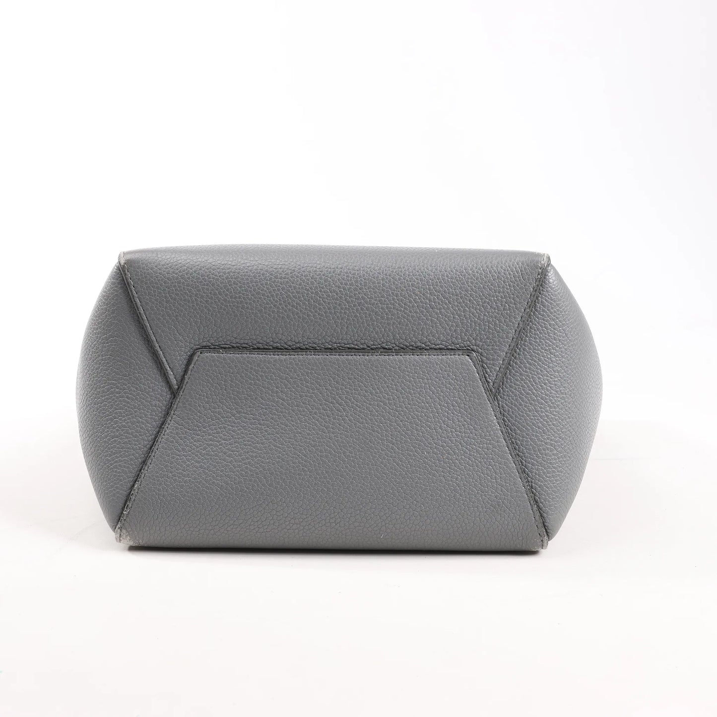 CELINE Seau Sangle Bucket Mini Leather Shoulder Bag in Gray